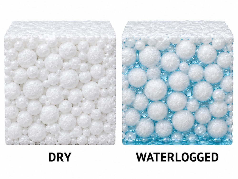 EPS Foam: Dry vs Waterlogged